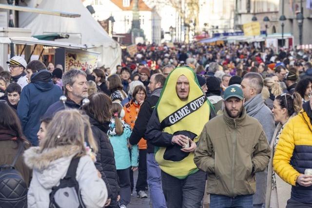 Bei der Straenfasnet am Samstag und Sonntag auf der Freiburger Kajo war beste Stimmung