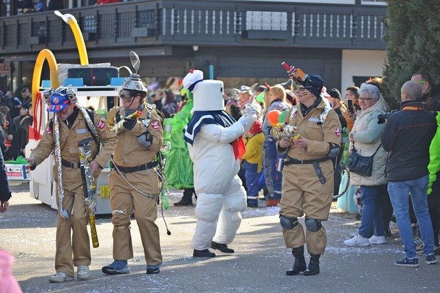 Bei den Ghostbuster durfte auch der Marshmallow-Mann nicht fehlen.  | Foto: Christiane Sahli