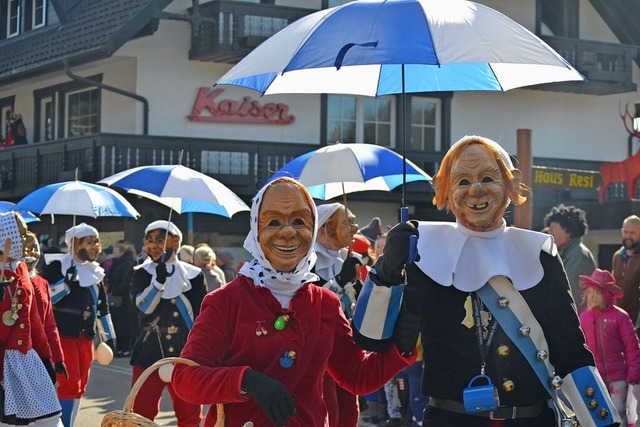 Gaudi-Hans und Gaudi-Marie waren aus d...tadt ins benachbarte Husern gekommen.  | Foto: Christiane Sahli