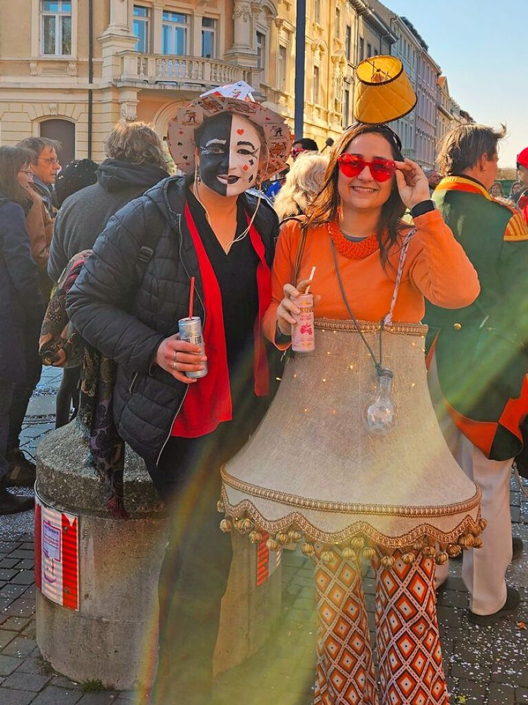 Elisabeth aus Freiburg war mit Johanna bei der Fasnet unterwegs.