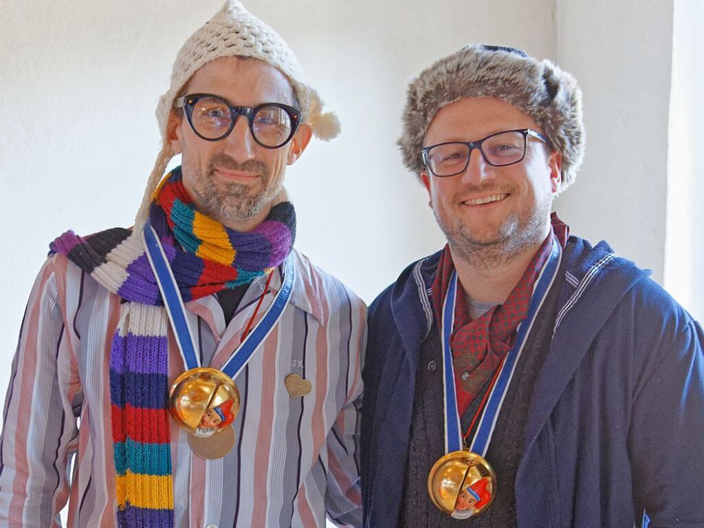 Andreas Kindler (l.) und Matthias Glatz erhielten ihre Orden als neue Zunftmeister.