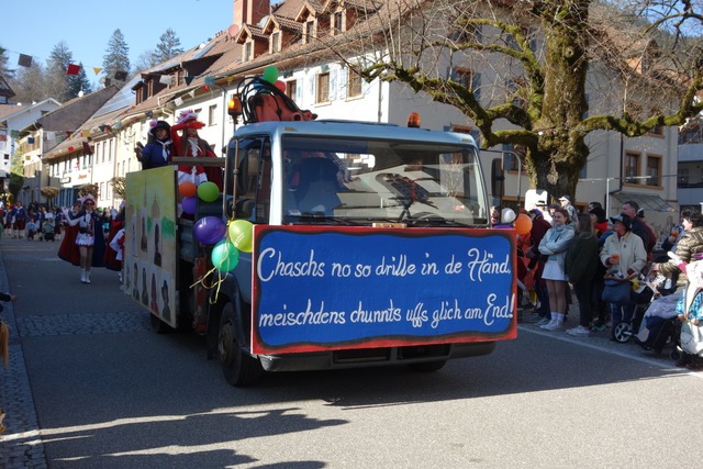 Mottowagen Narrenzunft Schnau  | Foto: Gudrun Gehr