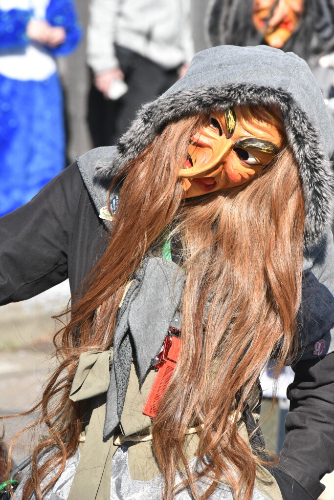 Bei frhlingshaften Temperaturen feiern die Menschen in Reute mit dem Rosenmontagsumzug ausgelassen und frhlich die Fasnet.