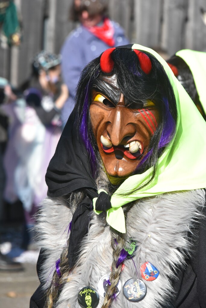 Bei frhlingshaften Temperaturen feiern die Menschen in Reute mit dem Rosenmontagsumzug ausgelassen und frhlich die Fasnet.