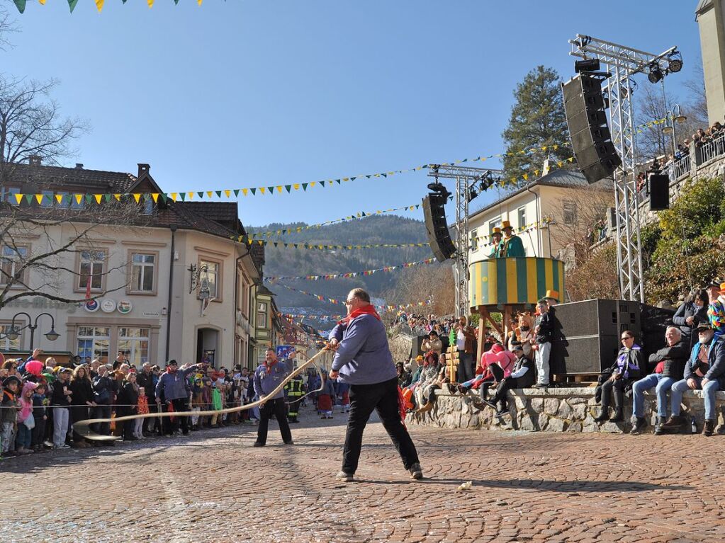 Besser geht’s kaum: Bim Rosenmontagsumzug in Todtnau passten Wetter, Stimmung und Wagen.