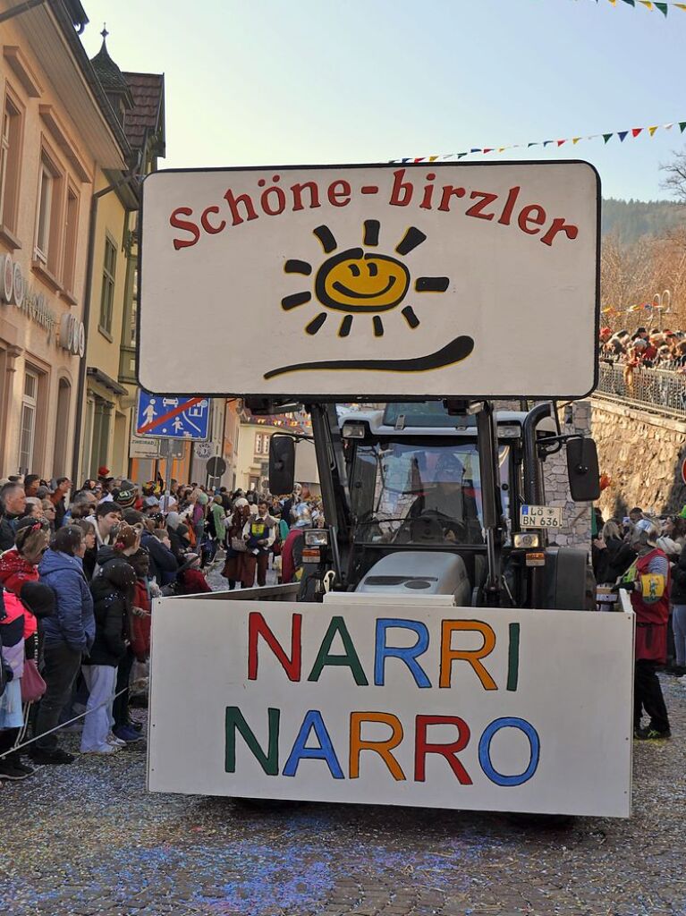 Besser geht’s kaum: Bim Rosenmontagsumzug in Todtnau passten Wetter, Stimmung und Wagen.