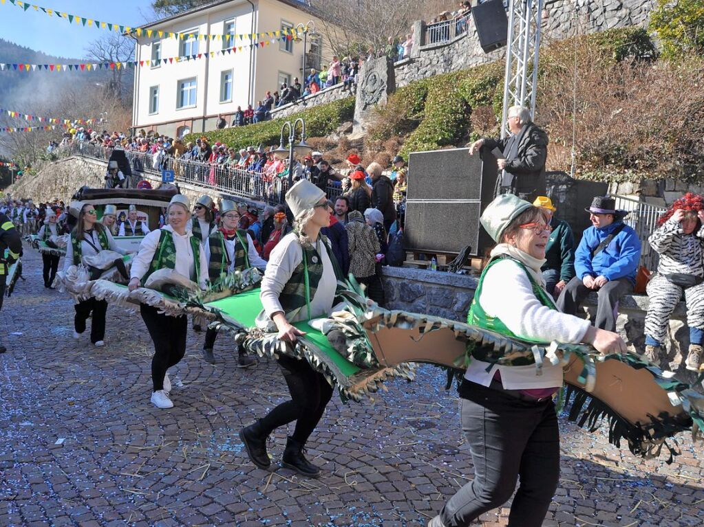 Besser geht’s kaum: Bim Rosenmontagsumzug in Todtnau passten Wetter, Stimmung und Wagen.