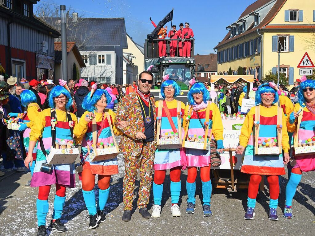 Nrrisches Treiben am Rosenmontag in Ottenheim