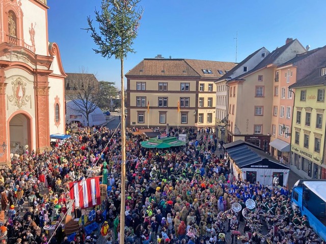 Der Umzug endete auf dem Mnsterplatz in Bad Sckingen.  | Foto: Annemarie Rsch