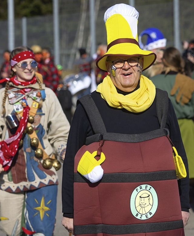 Bernd Jehle als Fass Freibier.  | Foto: Wolfgang Scheu