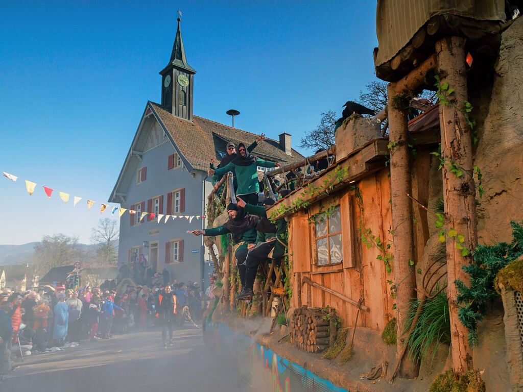 Ausgelassene Stimmung herrschte beim Umzug in Ehrenstetten.