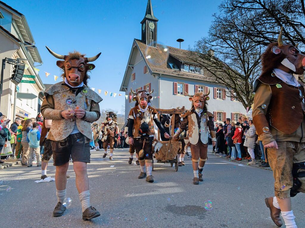 Ausgelassene Stimmung herrschte beim Umzug in Ehrenstetten.