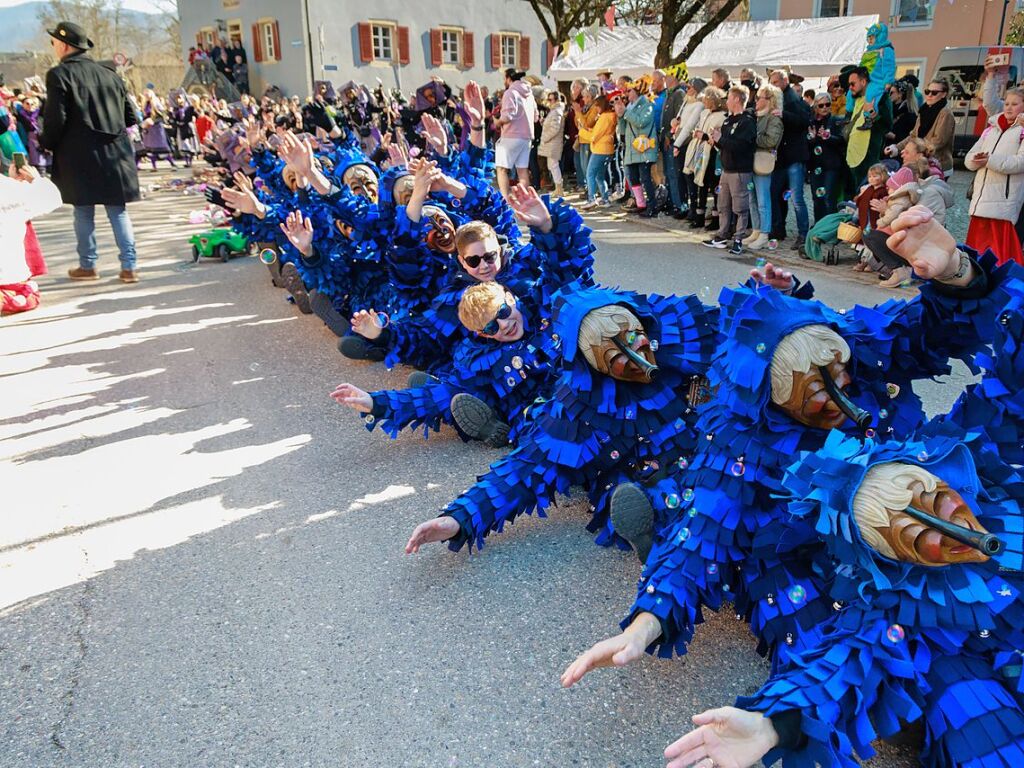 Ausgelassene Stimmung herrschte beim Umzug in Ehrenstetten.