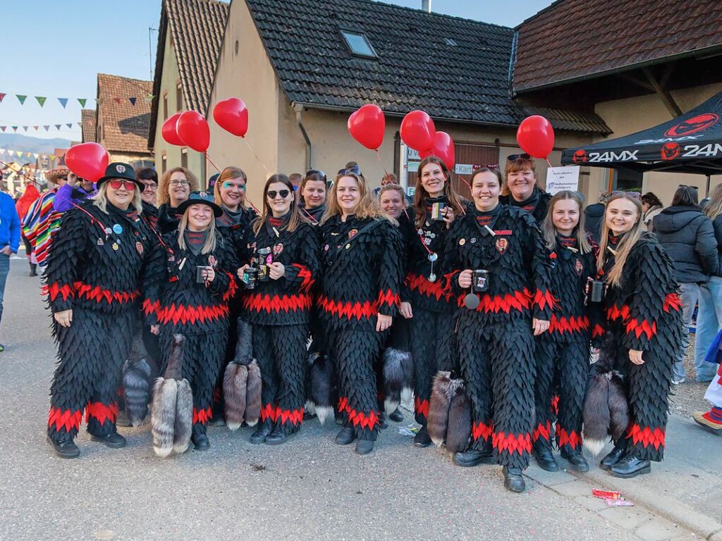 Ausgelassene Stimmung herrschte beim Umzug in Ehrenstetten.