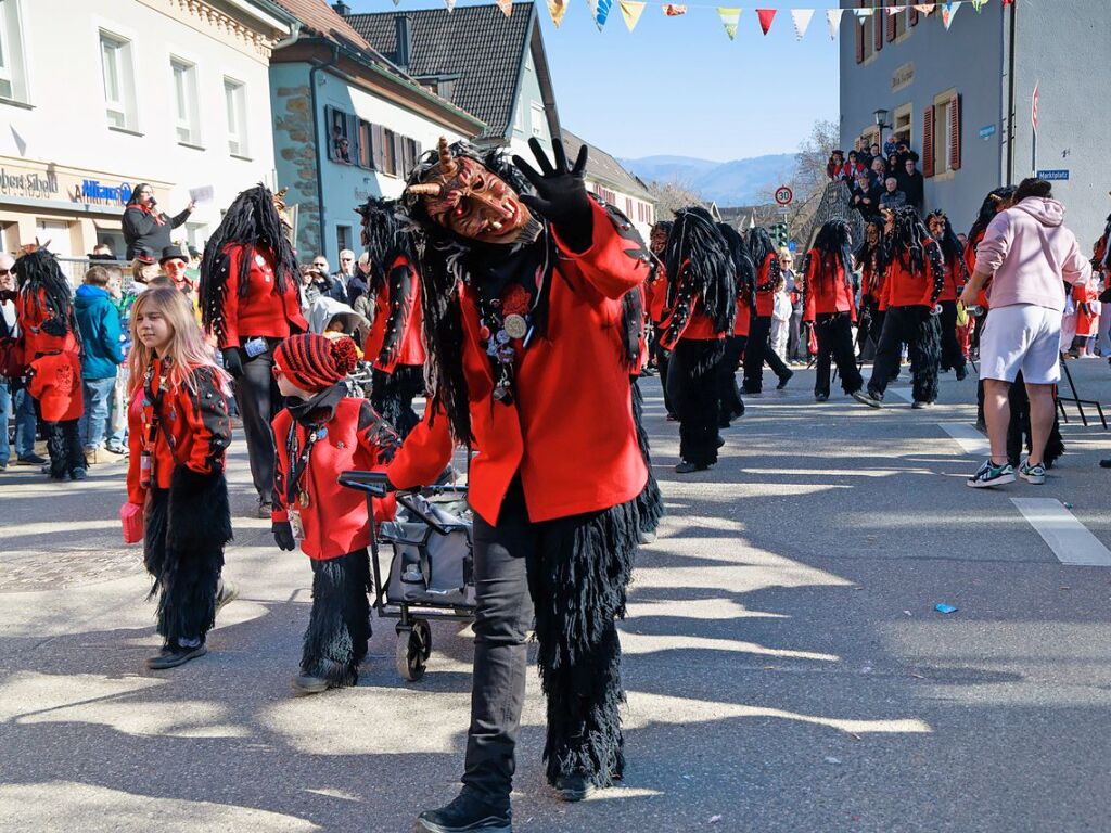 Ausgelassene Stimmung herrschte beim Umzug in Ehrenstetten.