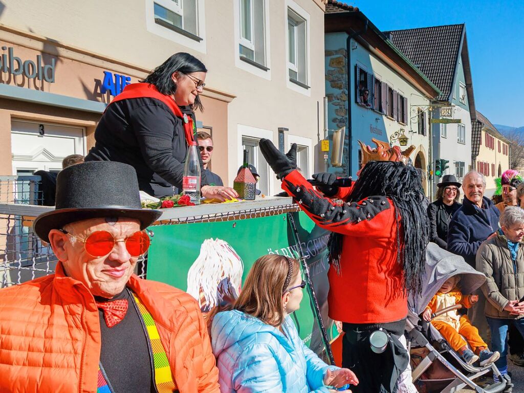 Ausgelassene Stimmung herrschte beim Umzug in Ehrenstetten.