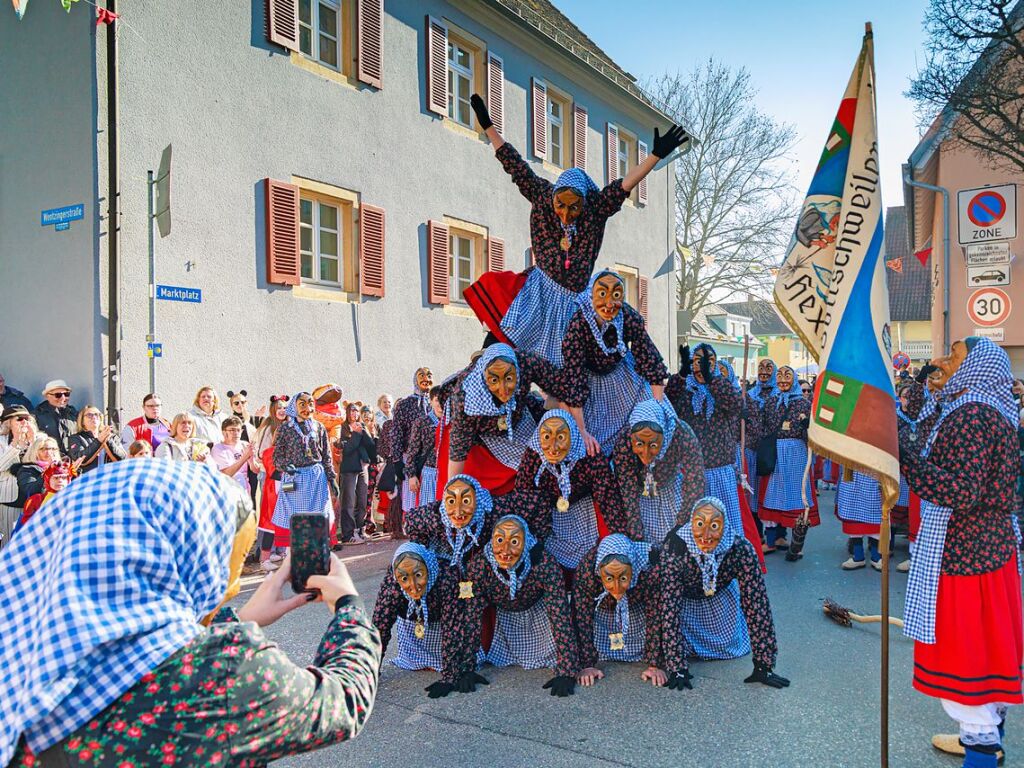 Ausgelassene Stimmung herrschte beim Umzug in Ehrenstetten.