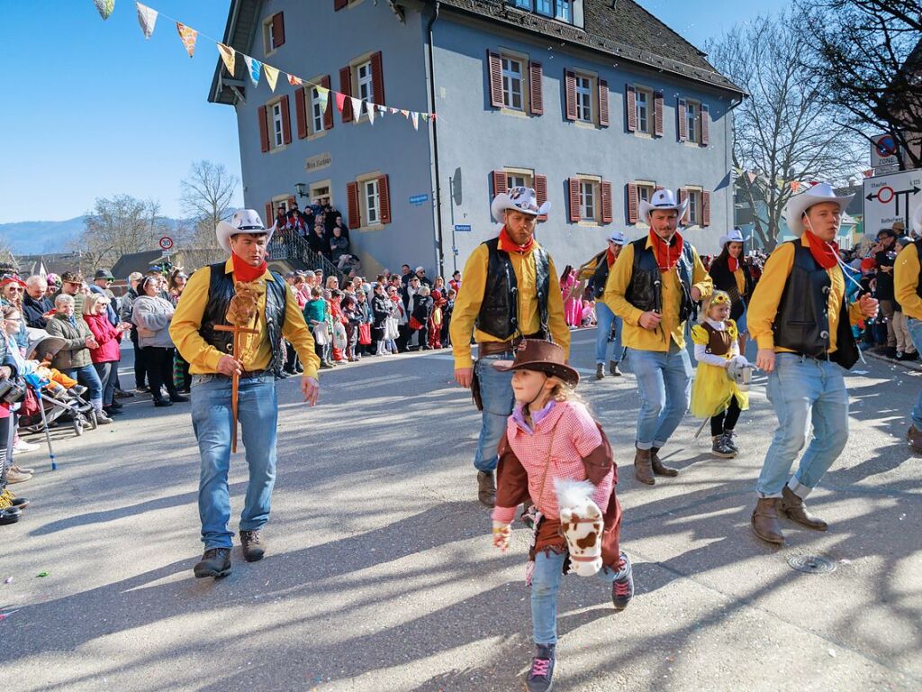 Ausgelassene Stimmung herrschte beim Umzug in Ehrenstetten.