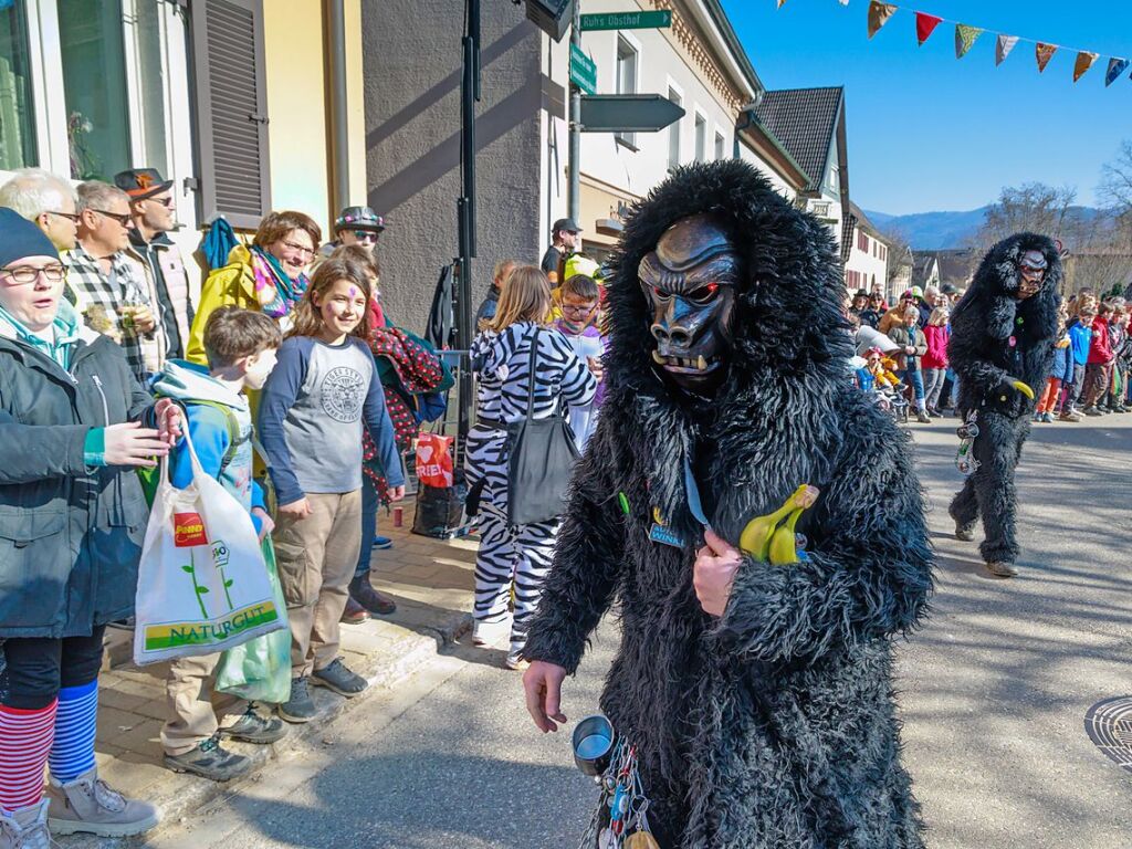 Ausgelassene Stimmung herrschte beim Umzug in Ehrenstetten.