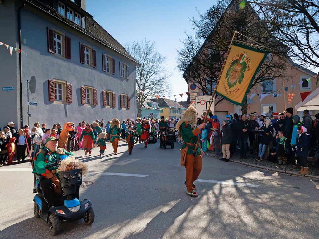 Ausgelassene Stimmung herrschte beim Umzug in Ehrenstetten.