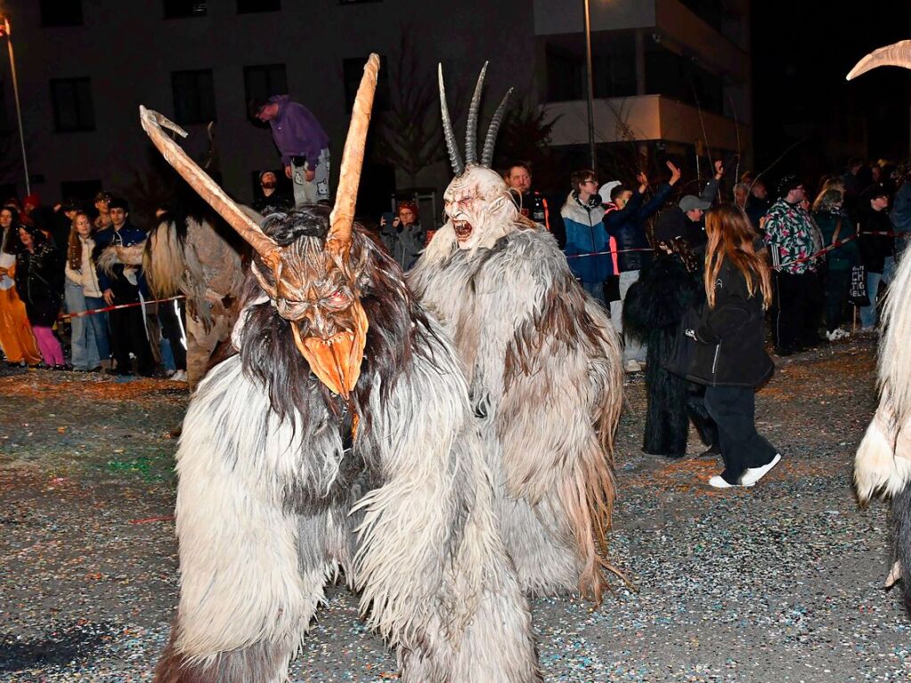 Die mehr als 1200 Hstrger der Cliquen und Znfte, die Musikkapellen und die Guggemusiken wurden von den Zuschauern mit Jubelrufen und Beifall bedacht.