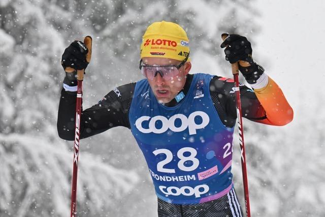 Janosch Brugger verpasst beim WM-Rennen in Trondheim eine vordere Platzierung