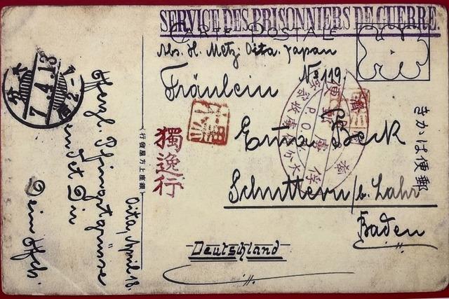 Von Japan nach Schuttern: Der Hintergrund einer Postkarte aus dem Ersten Weltkrieg