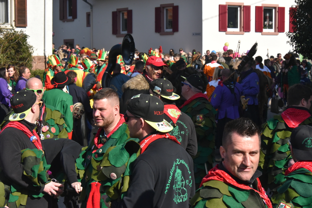 Frhlich und ausgelassen zogen beim Waldteufel-Umzug in Heimbach die Narren durch die Strae.