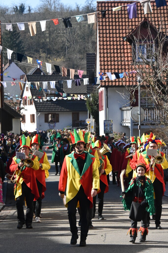 Frhlich und ausgelassen zogen beim Waldteufel-Umzug in Heimbach die Narren durch die Strae.