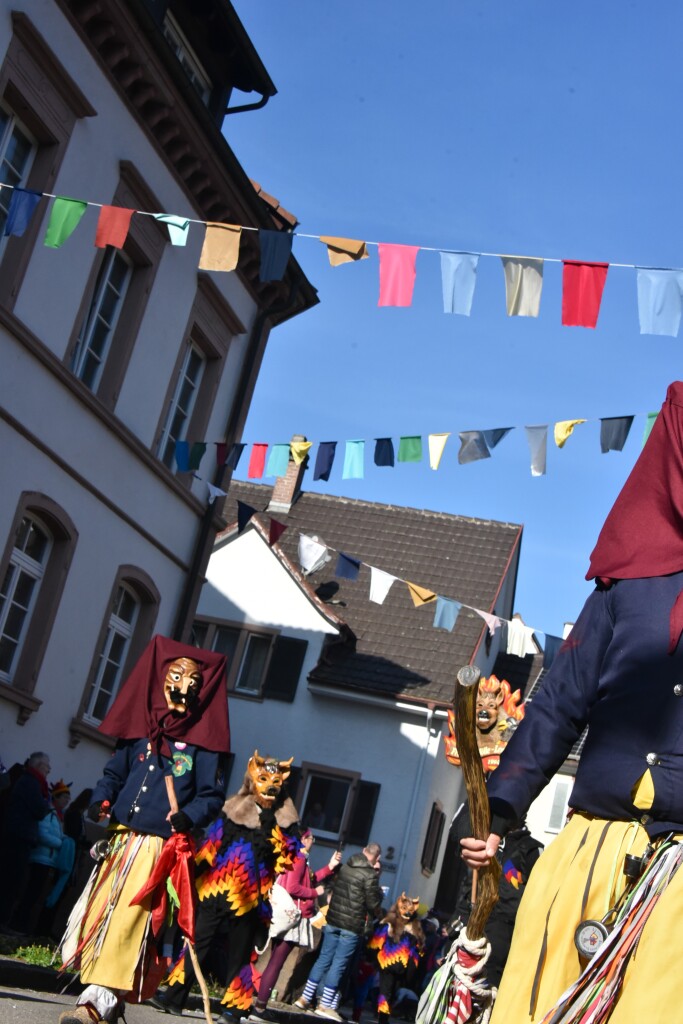 Frhlich und ausgelassen zogen beim Waldteufel-Umzug in Heimbach die Narren durch die Strae.