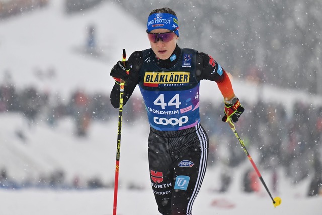 Katharina Hennig hat nach starkem Start eine Medaille verfehlt.  | Foto: Hendrik Schmidt/dpa