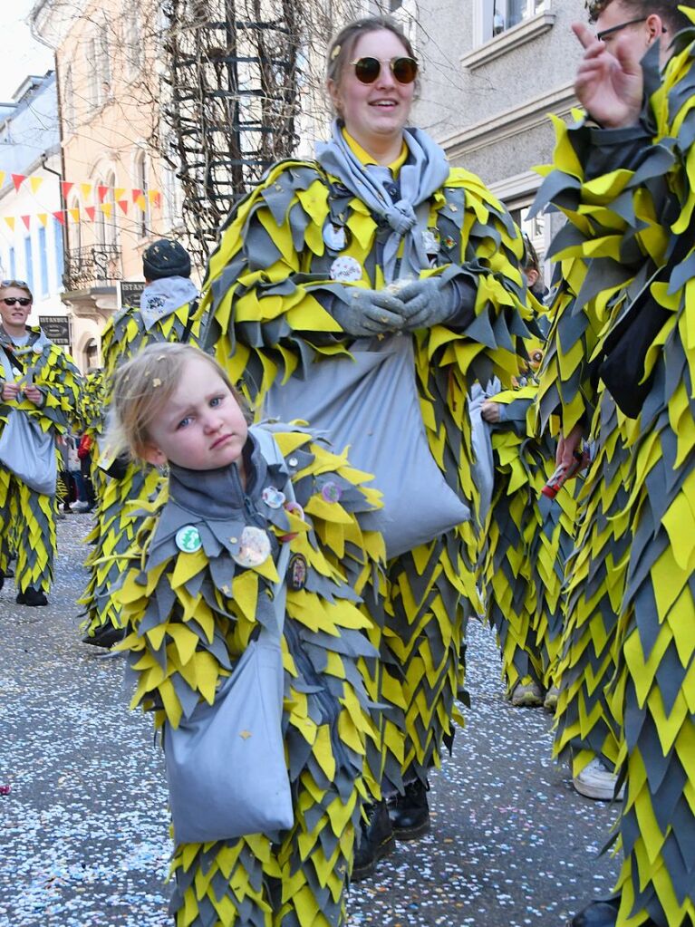 So feierten in Lrrach die Nrrinnen und Narren den Fasnachtszyschdig.