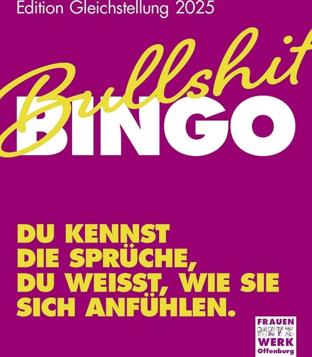 Das Plakat zum Bullshit-Bingo  | Foto: Frauennetzwerk Offenburg