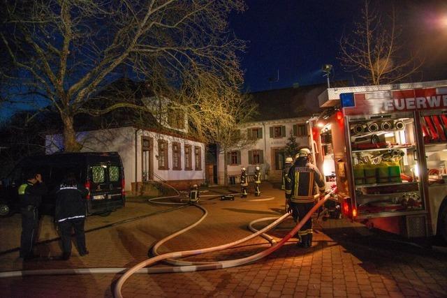 Feuerwehreinsatz beim Vereinsheim der Welle-Bngel in Ettenheimmnster