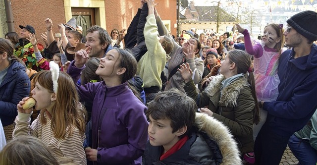 Die Kinder waren mit viel Begeisterung bei Narrolauf dabei.  | Foto: alexander jaser