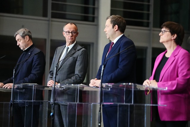 Union und SPD einig bei Finanzfragen.  | Foto: Kay Nietfeld/dpa