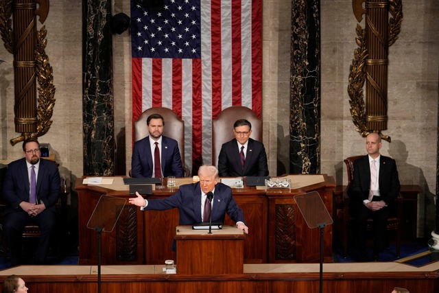 Die Rede vor dem Kongress ist Tradition.  | Foto: Ben Curtis/AP/dpa