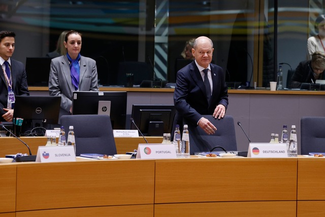 Der Krisengipfel in Br&uuml;ssel ist v...undeskanzler Olaf Scholz. (Archivbild)  | Foto: Omar Havana/AP/dpa