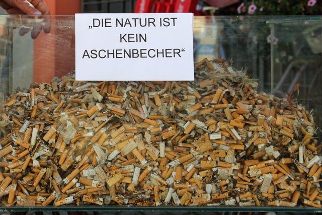 Gemeinsam gegen Kippen in der Natur: Initiativen aus dem Breisgau schlieen sich zu einer Aktion zusammen