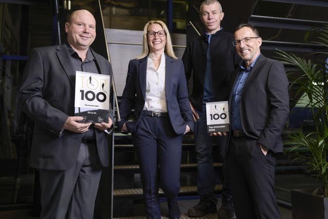 Innovationssiegel "Top 100" frs Wyhler Stahlbauunternehmen Belle