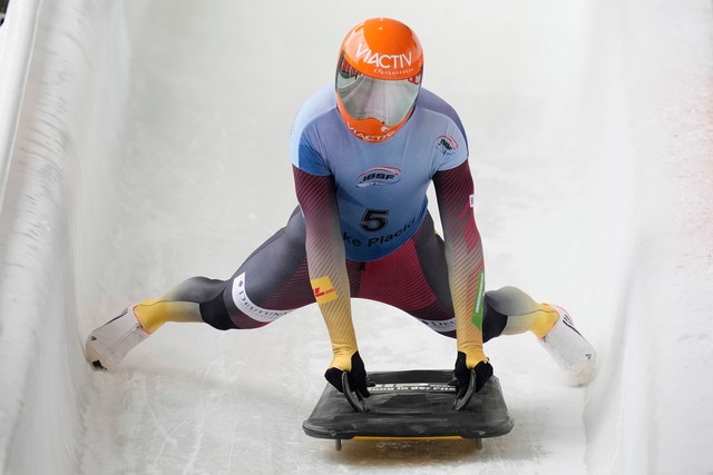 Axel Jungk holte WM-Bronze im Skeleton.  | Foto: Julia Demaree Nikhinson/AP/dpa