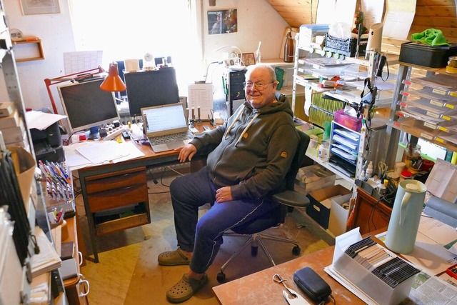 Gemtliches Schreibbro: Hier schreibt...edaktion der Badische Zeitung in Lahr.  | Foto: Ulrike Derndinger