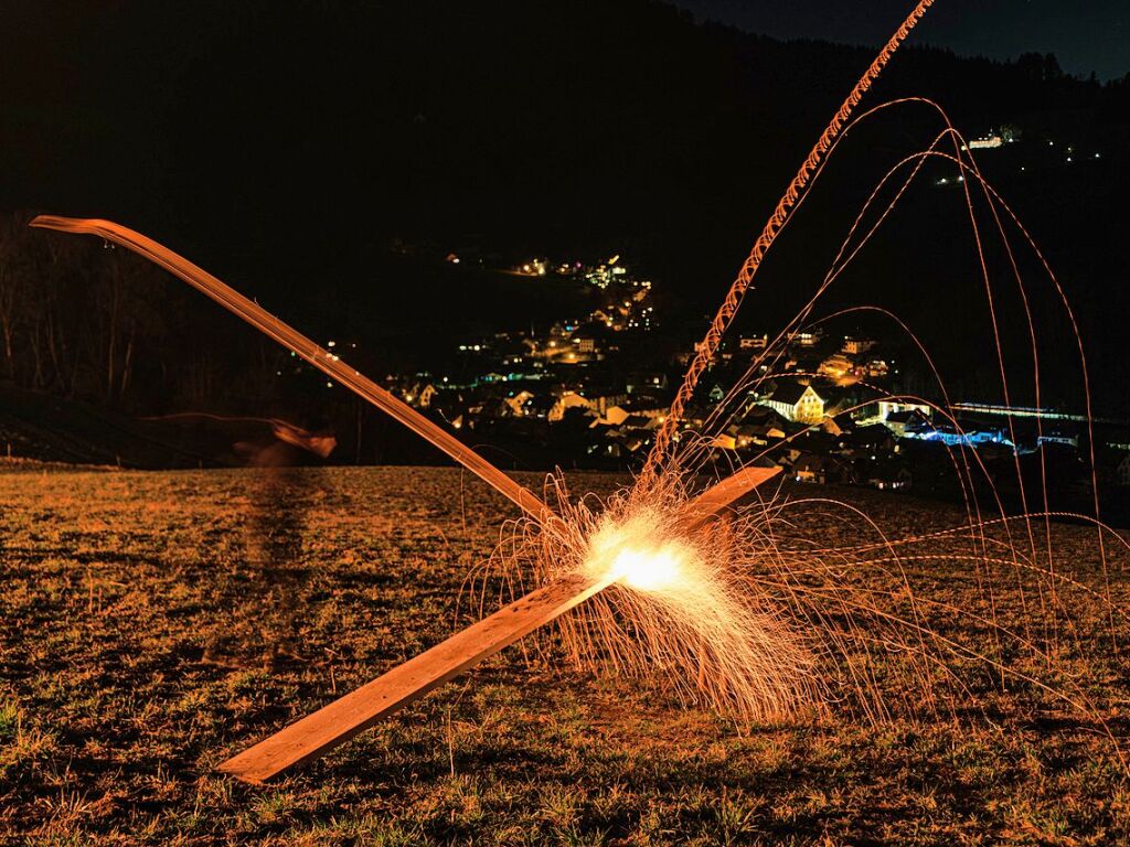 Impressionen vom Schiebeschlagen in Oberried 2025