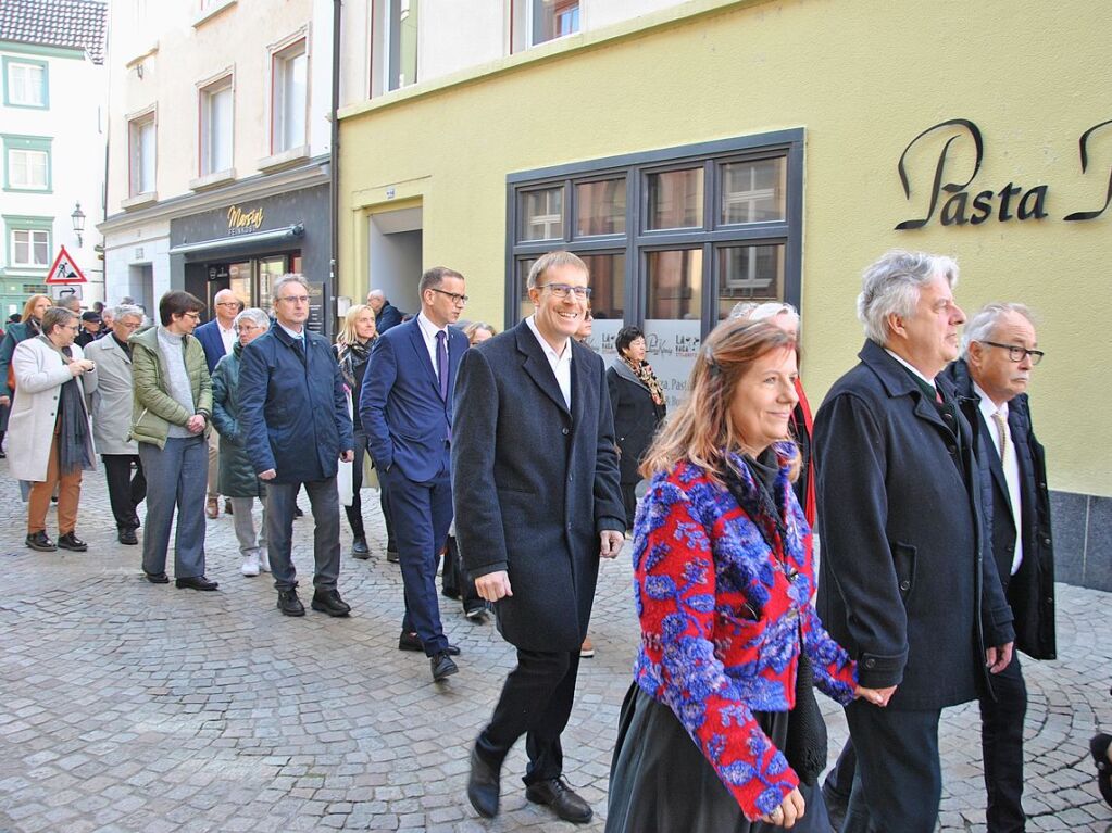 Zu Ehren des heiligen Fridolin zog eine Prozession durch die Innenstadt von Bad Sckingen.