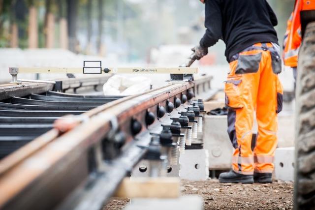 Im Freiburger Nordwesten stehen Gleisarbeiten auf den Straenbahnlinien 1 und 3 an