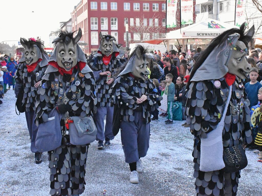 Rund 120 Fasnachtscliquen zogen am Sonntag durch Weil am Rhein und trieben Schabernack mit den Zuschauern.