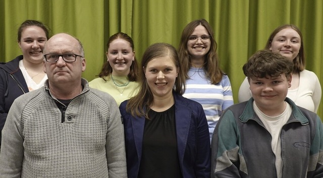 Das neue Vorstandsteam der Trachtenkap...m Huber, Karl und Katharina Frommherz   | Foto: Hans-Jrgen Sackmann