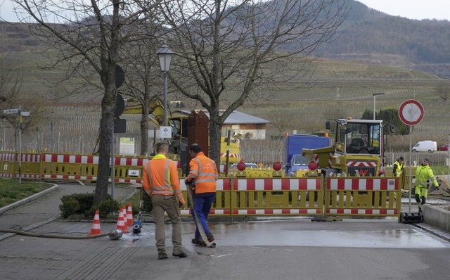 Seit dem 10. Mrz ist die Zufahrt nach Burkheim gesperrt.  | Foto: Reinhold John