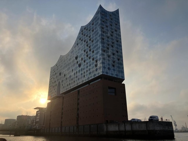 Da oben war er: die Elbphilharmonie  | Foto: Thomas Mller (dpa)