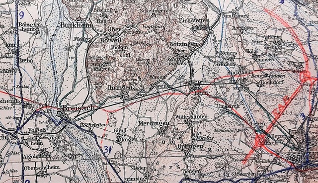 Auf dieser historischen Landkarte aus ...geplanten Verlauf der Reichsstraße 31. | Foto: Wulf Rüskamp Auf dieser historischen Landkarte aus ...geplanten Verlauf der Reichsstraße 31. | Foto: Wulf Rüskamp